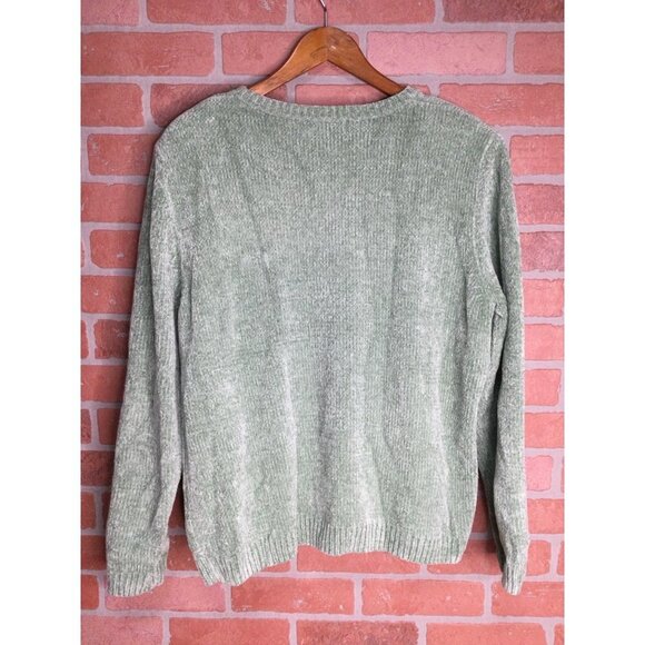 Vintage womens sweater embroidered flowers bouquet grannycore pastel - Picture 4 of 8